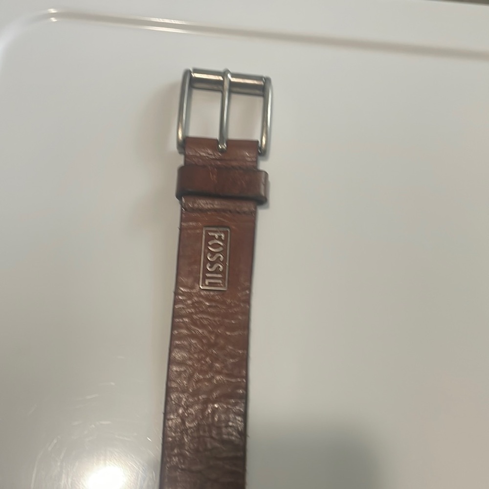 Fossil Brown Leather Belt